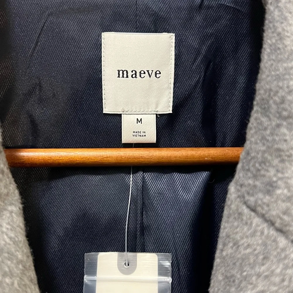 Anthropologie Maeve Charcoal Pea Coat NWT - Picture 2 of 5